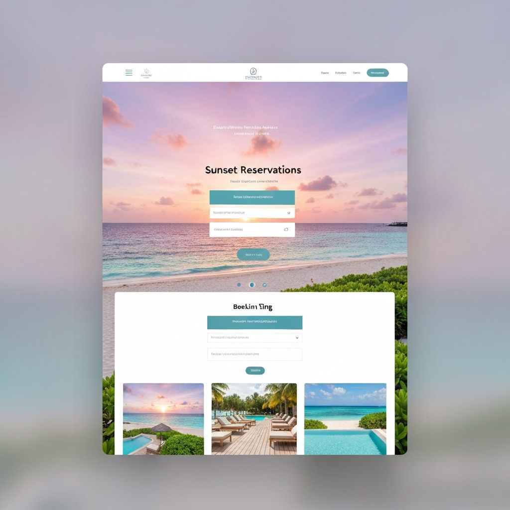 Online reservation system interface