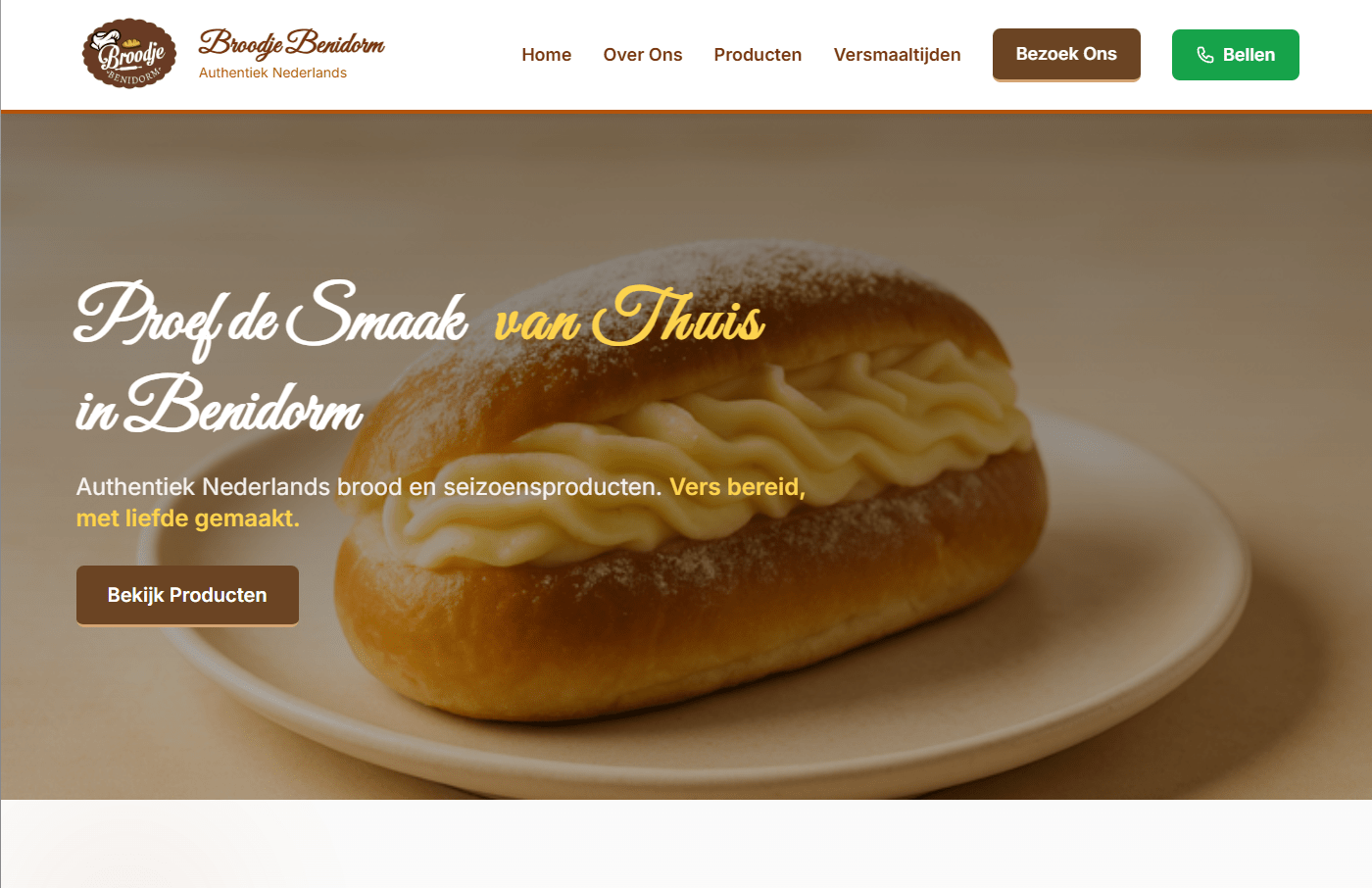 Restaurant ordering website