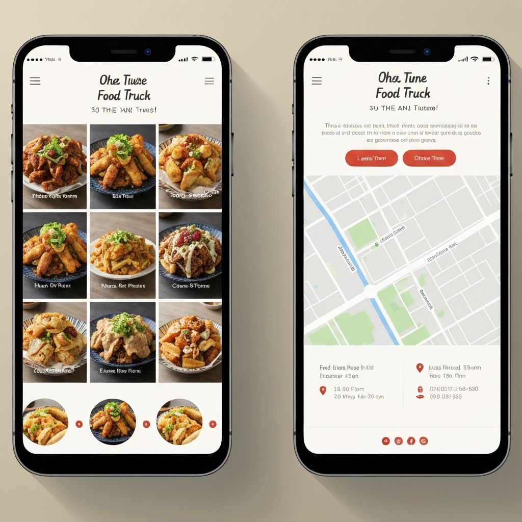 Food truck website example