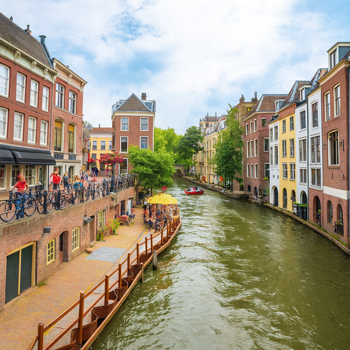 Terraces along Utrecht canals